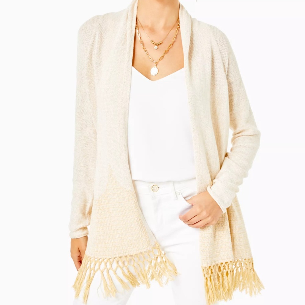 Lilly Pulitzer Tatum Fringe Cardigan NWOT